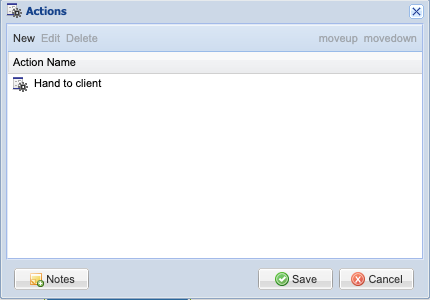 button actions